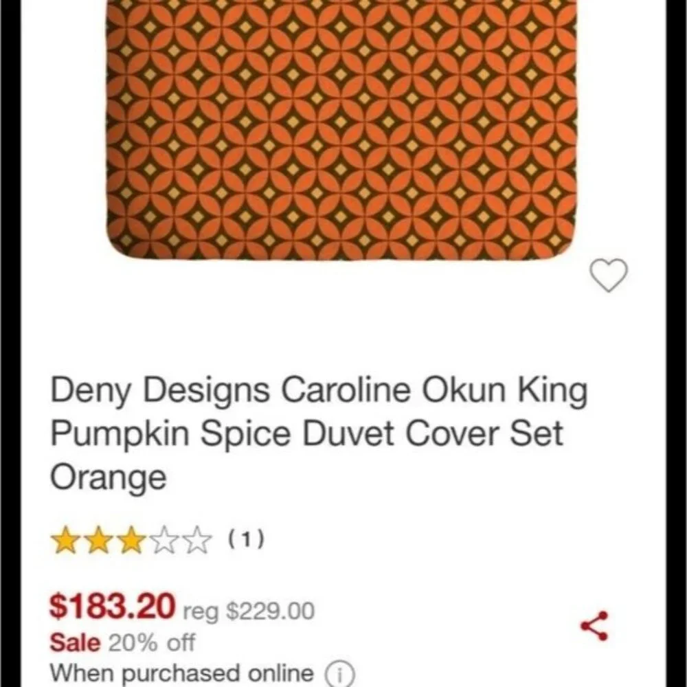Rare Designer Caroline Okun mid century modern Queen duvet